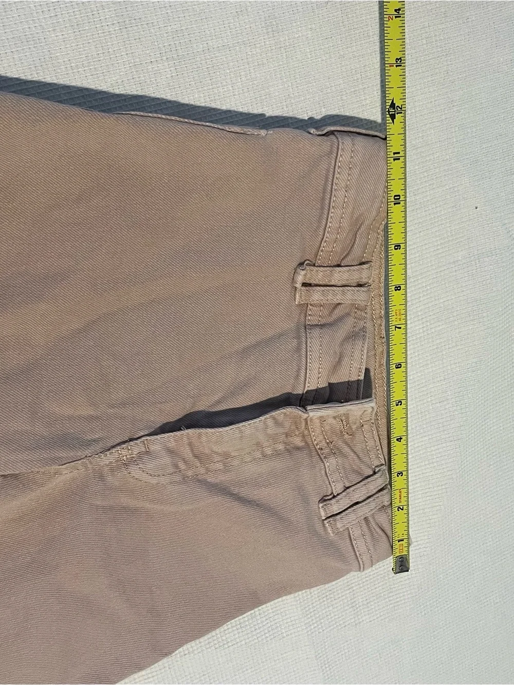 Zara Girls Wide Leg Jeans Beige Raw Hem Size 9 (134 cm Wide Leg